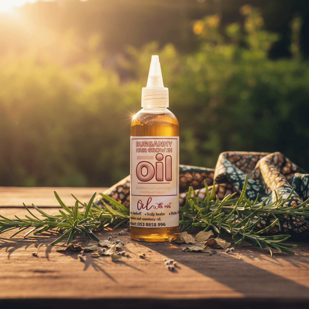 Burgandy Hair & Body Oil in nature